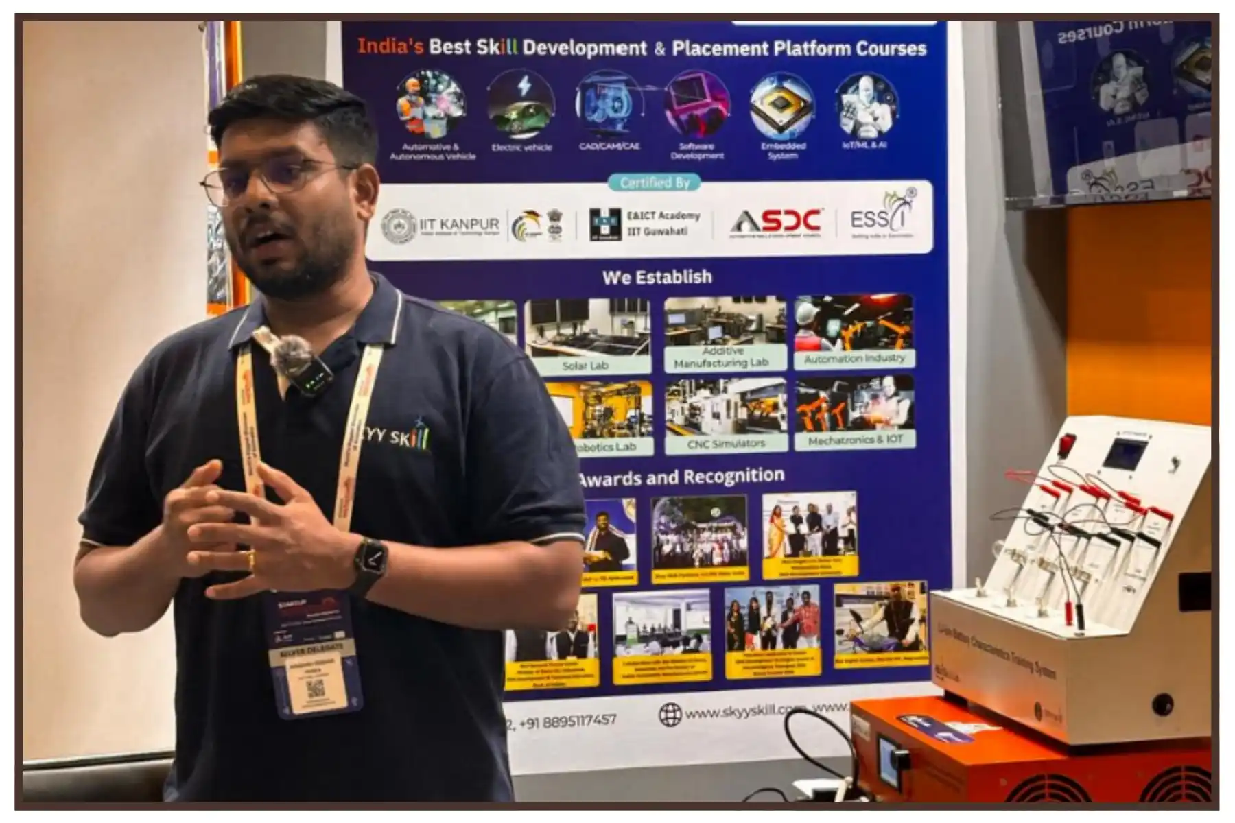 Proudly awarded at the Startup Mahakumbh Grand Challenge 2025, showcasing innovation in skill development and commitment to empowering India's youth.