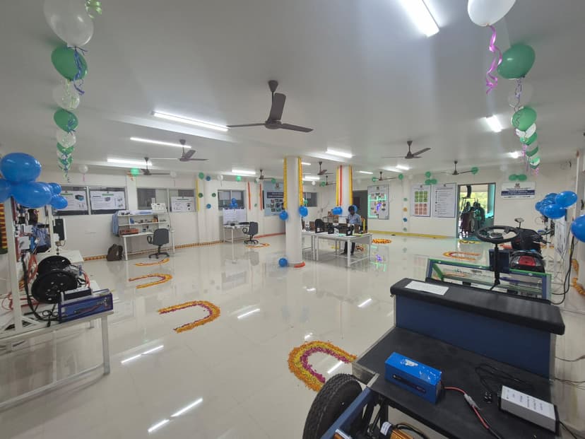 EV lab installed at Rajeev Gandhi Memorial College of Engineering and Technology, Nandyal, Andhra Pradesh