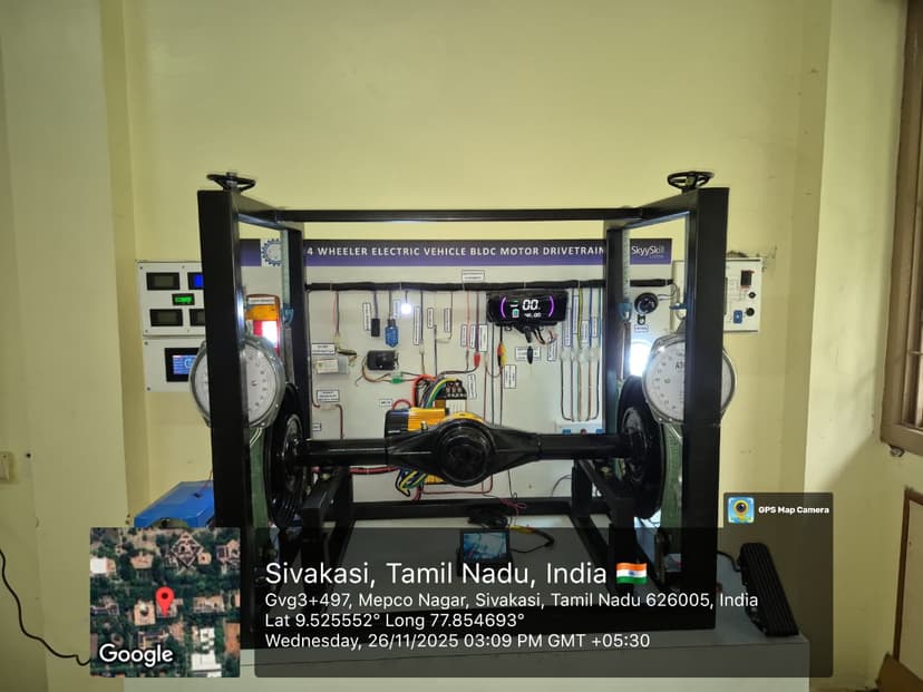 EV lab installed at Mepco Schlenk Engineering College, Sivakasi, Tamil Nadu