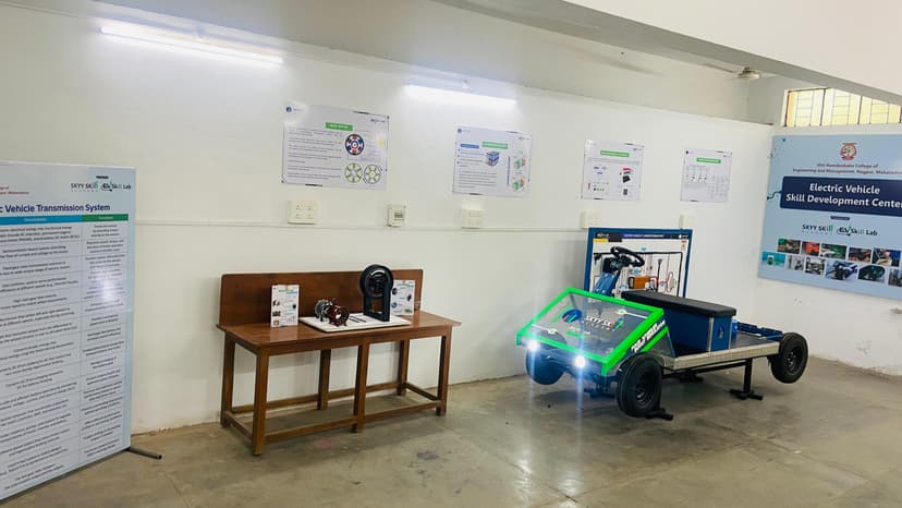 EV lab installed at Shri Ramdeobaba College of Engineering and Management, Nagpur, Maharashtra