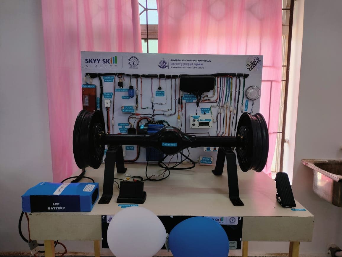 EV lab installed at Government Polytechnic Mayurbhanj, Mayurbhanj, Odisha