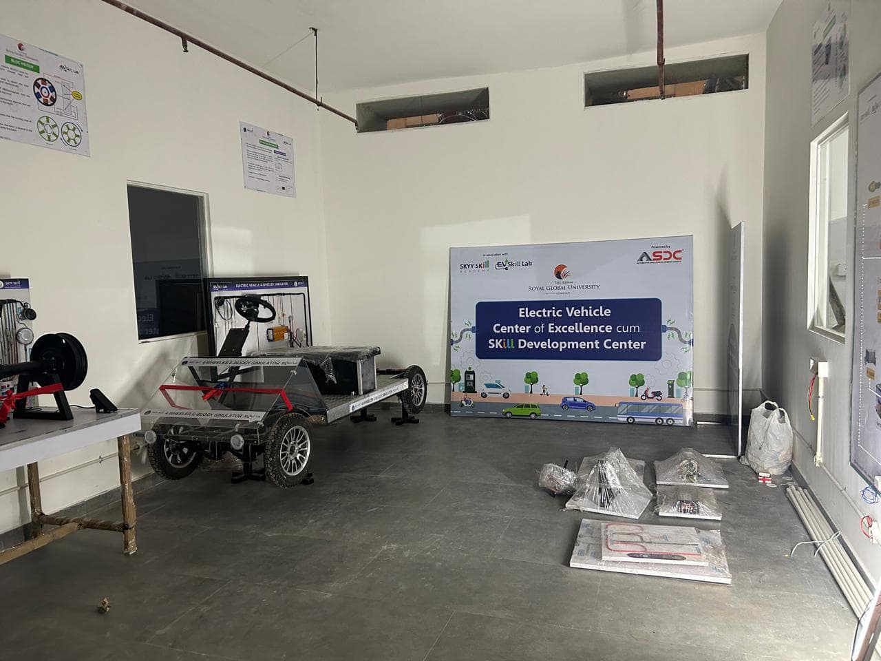 EV lab installed at Royal Global University, Guwahati, Assam