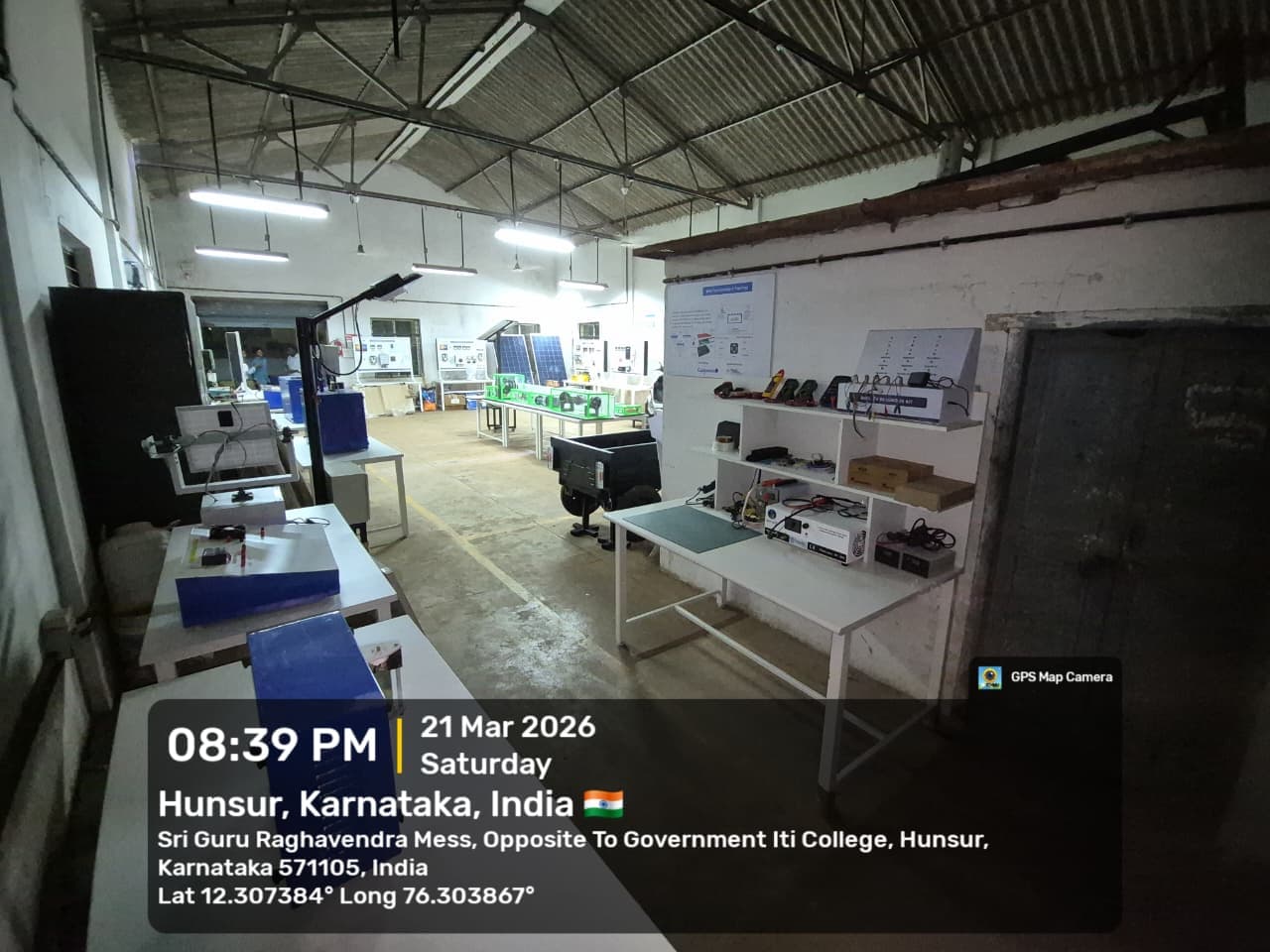 EV & Solar lab installed at Govt. ITI Hunsur, Hunsur, Karnataka