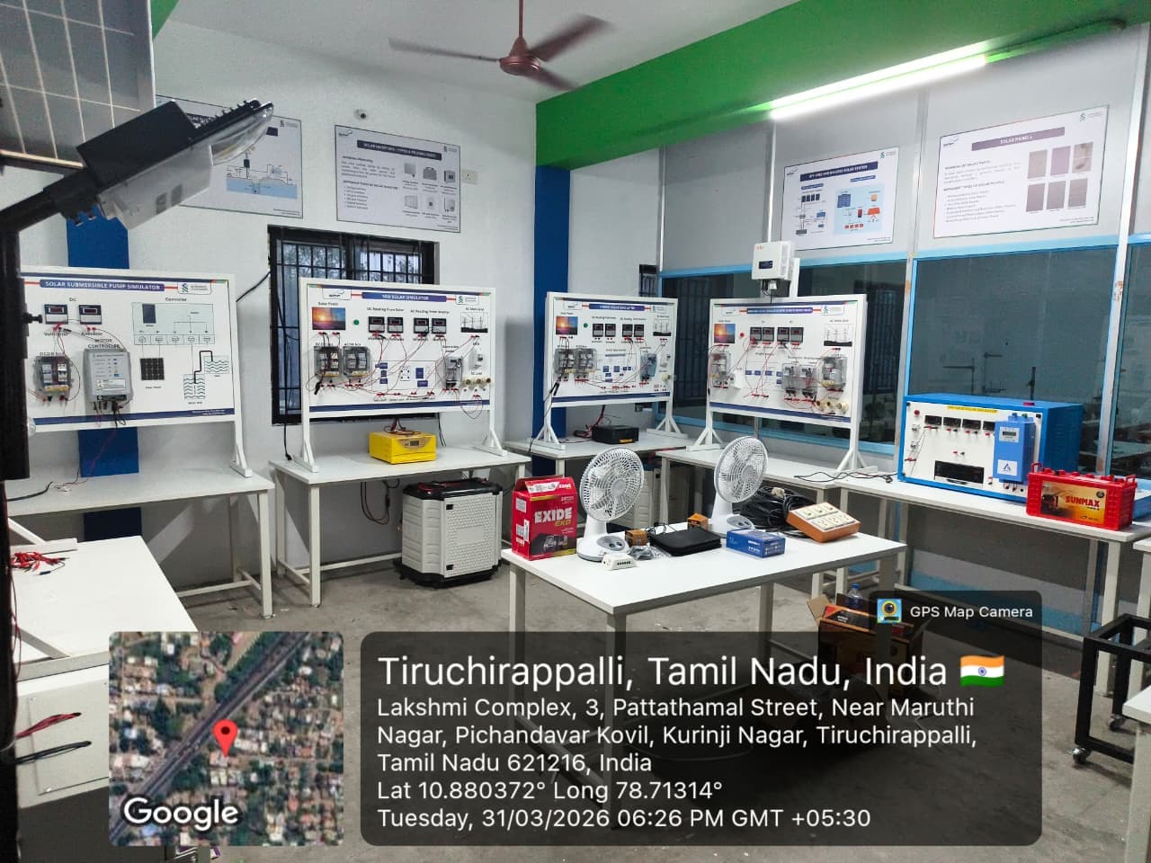 EV & Solar lab installed at Govt. ITI Trichy, Trichy, Tamil Nadu