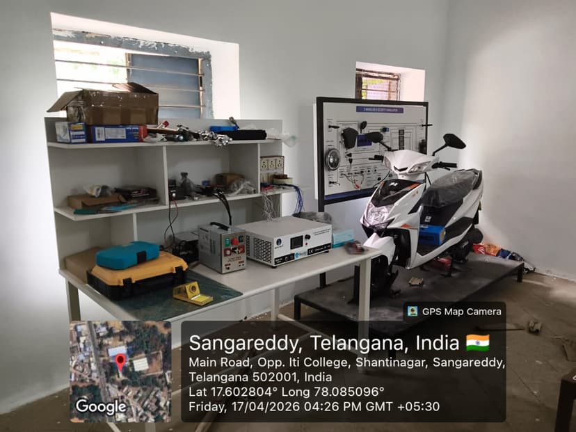 EV lab installed at Govt ITI Sangareddy, Sangareddy, Telangana