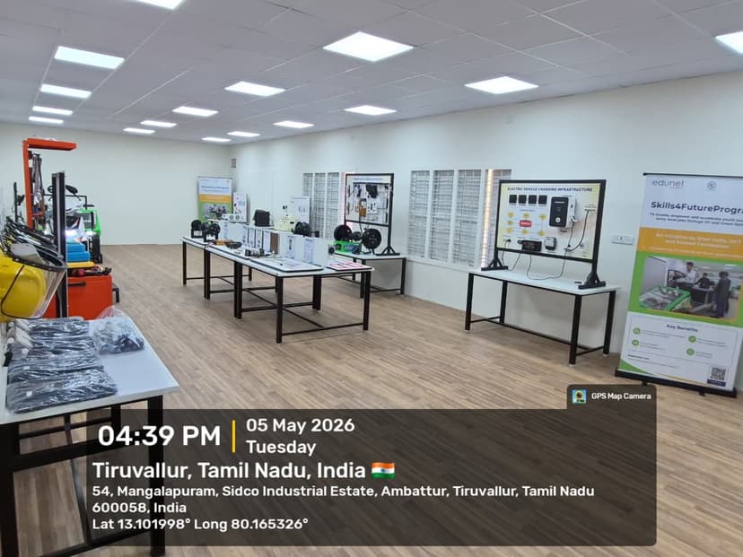 EV lab installed at Govt. ITI Ambattur, Chennai, Tamil Nadu