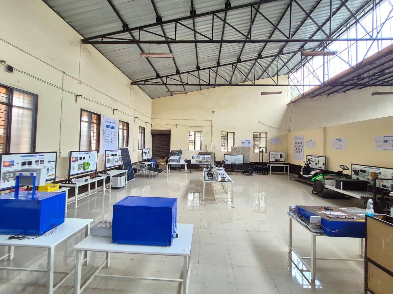 EV & Solar lab installed at TNS Foundation, Maharashtra