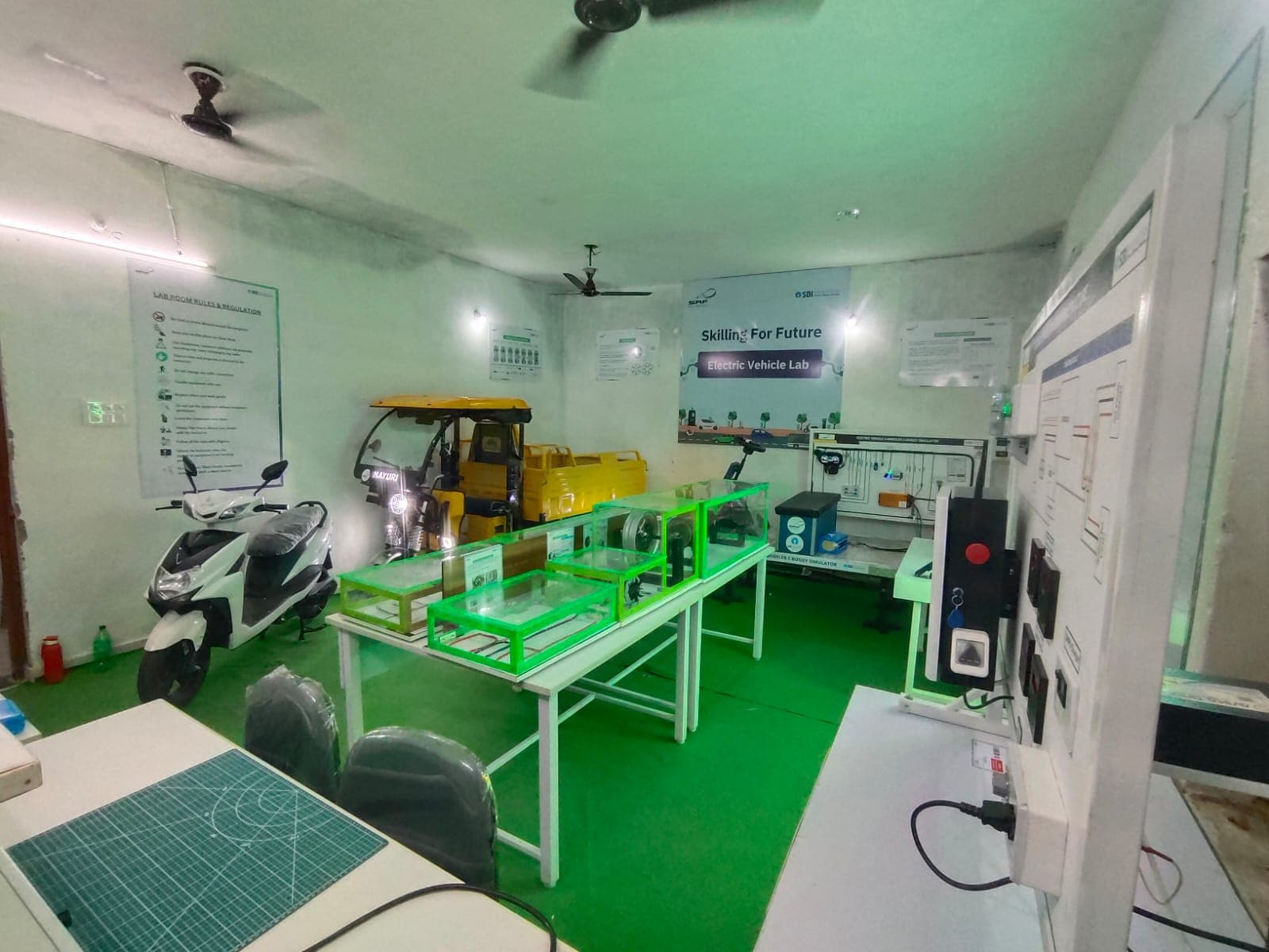 EV & Solar lab installed at SRF Foundation, Karnataka