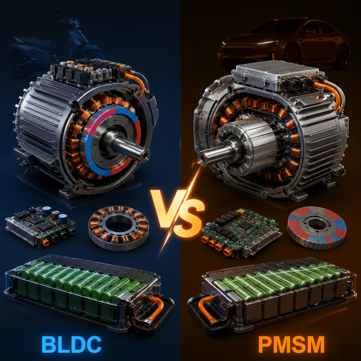 How Electric Vehicle Motors Work: BLDC vs PMSM