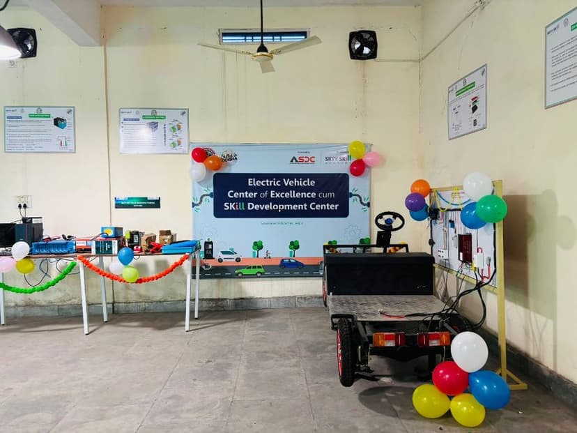 EV lab installed at Government Polytechnic, Kendrapara, Odisha