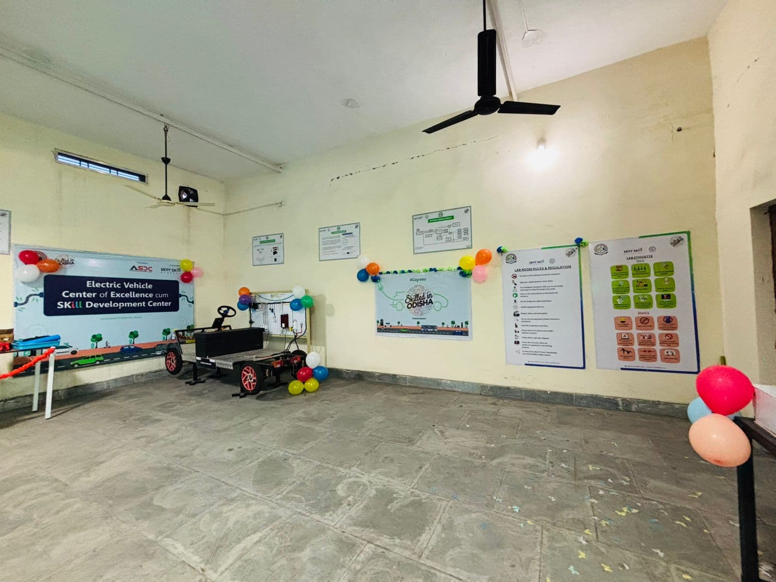 EV & Automotive lab installed at Government Polytechnic, Bolangir, Odisha