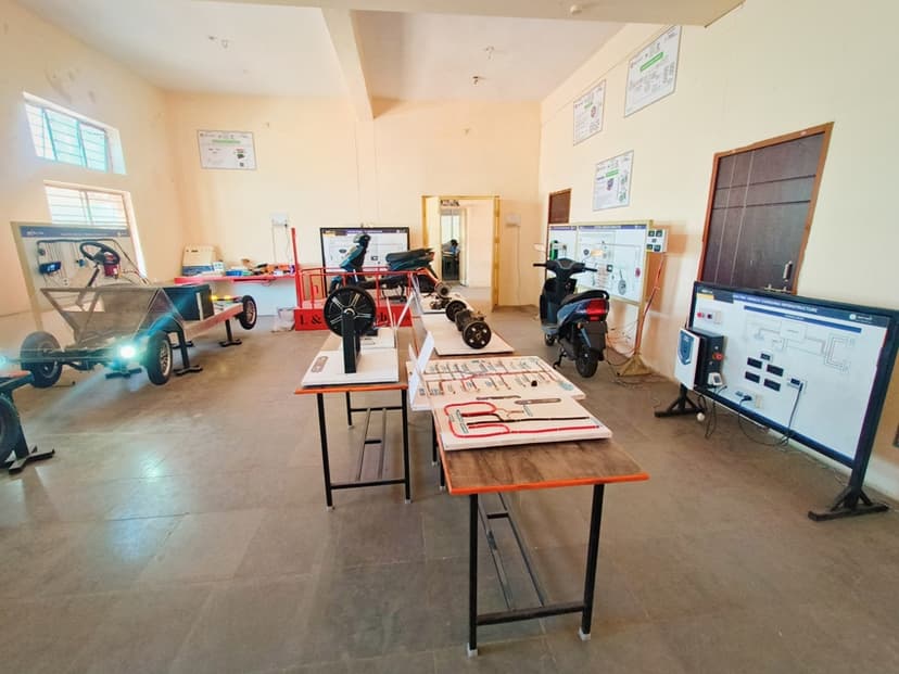 EV lab installed at Govt ITI RCPuram, Hyderabad, Telangana