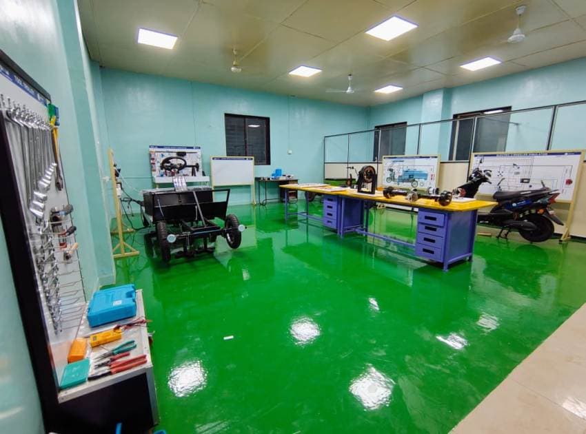 EV lab installed at Govt. ITI Indapur, Indapur, Maharashtra