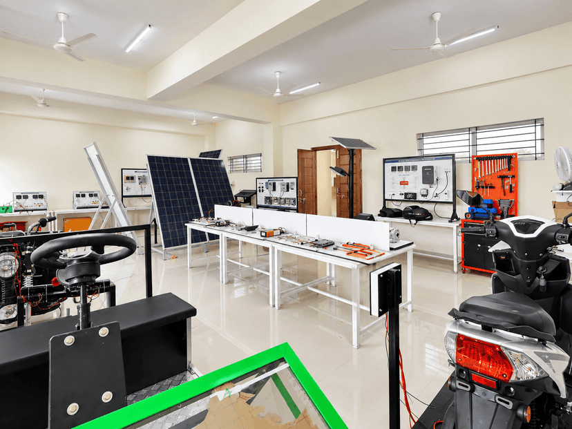 EV & Solar lab installed at Govt. ITI Kalaburgi - TNS Foundation, Kalaburagi, Karnataka