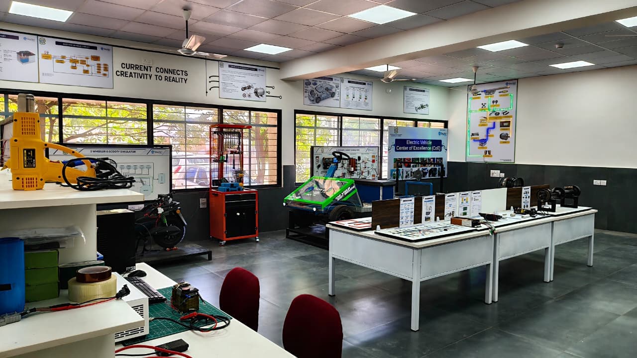 EV Lab setup at YCCE, Nagpur